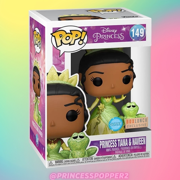 Funko Pop! | Princess Tiana & Naveen Glitter - BoxLunch Exclusive #149 - Picture 2 of 6